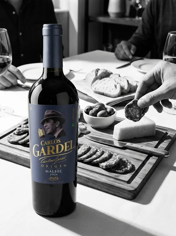 Botella de Carlos Gardel Origen Malbec 2025